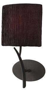 M1154/BS Eve 1 Light Anthracite Wall Lamp With Black Shade