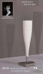 M0064 Java Small 1 Light Satin Nickel And Glass Table Lamp