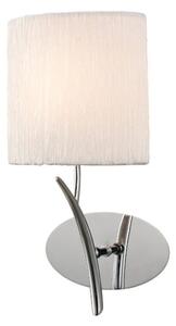 M1134/S Eve 1 Lt Chrome Switched Wall Lamp With Ivory Shade