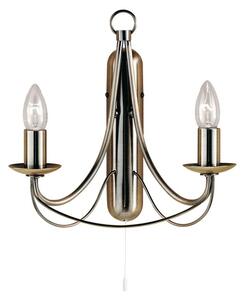 Searchlight 6342-2AB Maypole Antique Brass Finish Wall Light