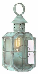 Kennington Solid Brass Outdoor Lantern, Verdigris