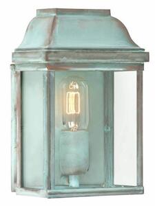 Victoria Solid Brass Outdoor Lantern, Verdigris