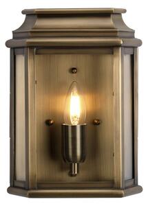 St Martins Solid Brass Outdoor Lantern, Antique Brass