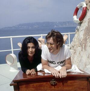 Photography John Lennon and Yoko Ono at the Hotel du Cap Eden Roc, Antibes, 1970