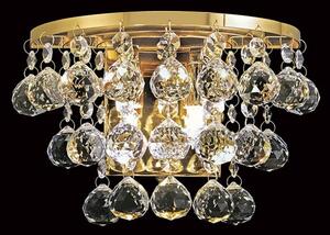 IL30214 Delmar 2 Light Gold And Crystal Wall Lamp