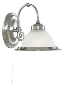 Searchlight 1041-1 American Diner 1 Light Wall Light In Satin Silver