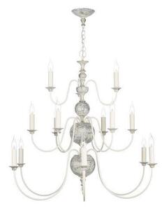 David Hunt Lighting FLE1512 Flemish 15 Light Distressed Grey Ceiling Pendant