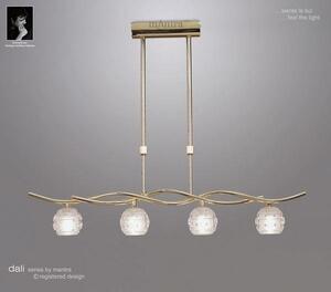 M0082PB Dali 4 Light Polished Brass Ceiling Pendant Light