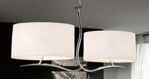 M1130 Eve 4 Light Chrome Pendant With Ivory Shades