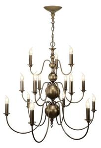 David Hunt Lighting FLE1531 Flemish 15 Light Matt Bronze Ceiling Pendant