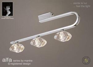 M0421PC Alfa 3 Light Polished Chrome Semi-Flush Ceiling Lamp