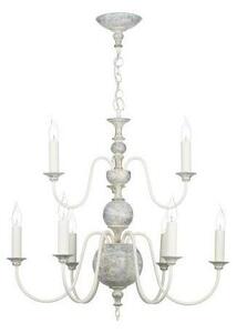 David Hunt Lighting FLE1312 Flemish 9 Light Distressed Grey Ceiling Pendant