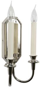 Valerie N829 Traditional Solid Brass Nickel Plated 2 Light Wall Light