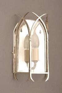 Gothic N732 Solid Brass Nickel Plated 1 Light Wall Lantern
