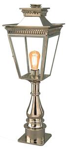 Pagoda N491P Solid Brass Nickel Plated Outdoor Pillar Lantern
