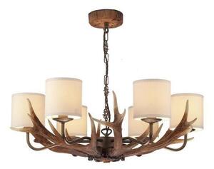 David Hunt Lighting ANT0629 Antler 6 Light Ceiling Pendant with shades