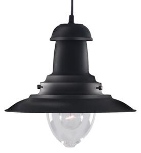 Searchlight 4301BK Fisherman pendant Light, Black Lantern