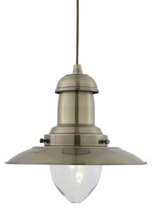 Searchlight 4301AB Large Fisherman Ceiling Pendant In Antique Brass