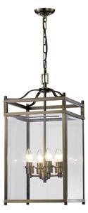 IL31113 Aston 4 Light Antique Brass Ceiling Lantern