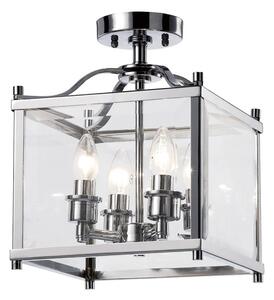 IL31101 Aston 4 Light Chrome Ceiling Lantern