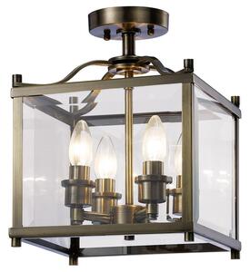 IL31111 Aston 4 Light Antique Brass Ceiling Lantern