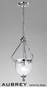 IL31071 Aubrey 1 Light Polished Chrome Ceiling Pendant
