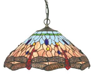 Searchlight 1283-16 Dragonfly Tiffany Ceiling Pendant In Antique Brass