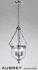 IL31072 Aubrey 3 Light Polished Chrome Ceiling Pendant