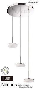 M8194 Nimbus LED 3 Light Ceiling Pendant in Chrome