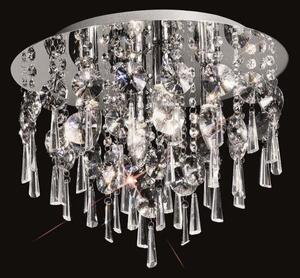 Franklite CF5719 Jazzy Round 4 Light Crystal Bathroom Flush Ceiling Light