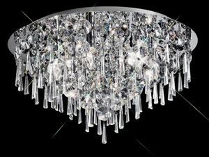 Franklite CF5720 Round 5 Light Crystal Bathroom Flush Ceiling Light