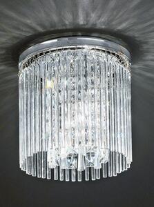 Franklite CF5726 Small Chrome & Crystal Flush Ceiling Light
