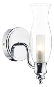 Dar VES0750 Vestry 1 Light Wall Light in Polished Chrome and Glass