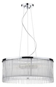 Dar JAP032 Japan 3 Light Tiered Chrome and Glass Pendant