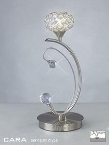 IL30939 Cara 1 Light Satin Nickel Table Lamp