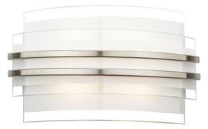Dar SEC072 Sector LED Small Contemporary Wall Light Opal Glass