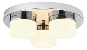 34200 Pure Triple Round Plate Bathroom Chrome Ceiling Light