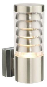 Saxby 13921 Tango 1 Light Exterior Brushed Steel Wall Light