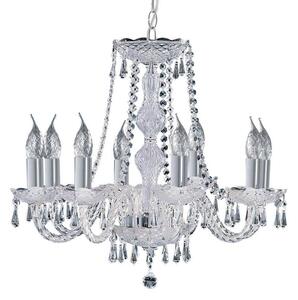 Searchlight 218-8 Hale 8 Light Crystal Chandelier In Chrome