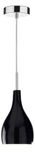 Dar SOH0122 Soho Mini 1 Light Black Glass Ceiling Pendant