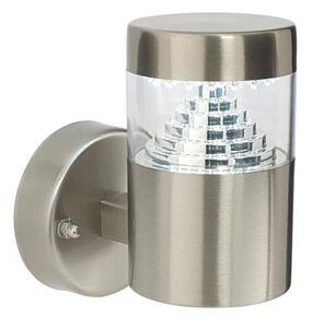 Saxby 13928 Pyramid LED Exterior Brushed Steel Wall Light