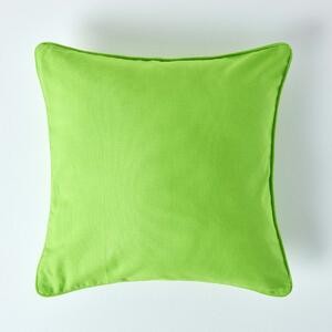 Homescapes Cotton Plain Green Cushion Cover, 45 x 45 cm