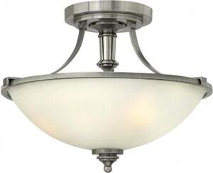 HK/TRUMAN/SF 3 Light Antique Nickel Semi Flush Ceiling Light