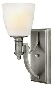 HK/TRUMAN1 1 Light Antique Nickel & Glass Wall Light