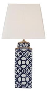 Dar MYS4223 Mystic Blue and White Ceramic Table Lamp
