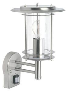 Saxby 4479782 York 1 Light Exterior Sensor Polished Steel Lantern