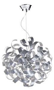 Dar RAW1350 Rawley 9 Light Aluminium Swirl Ceiling Pendant Light