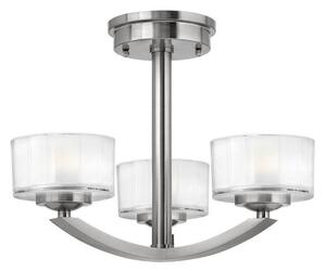HK/MERIDIAN/SF 3 Light Brushed Nickel Semi Flush Light