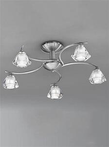 Franklite FL2294/5 Twista 5 Light Satin Nickel Semi Flush Light