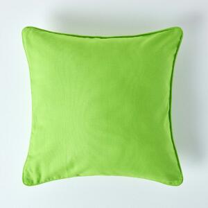 Homescapes Cotton Plain Green Cushion Cover, 60 x 60 cm